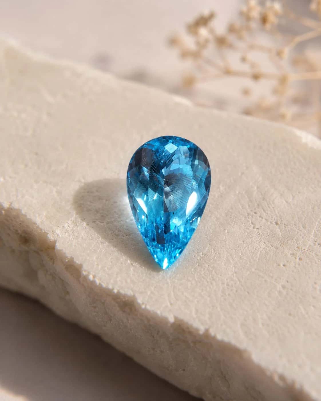Natural Blue Topaz Gemstone