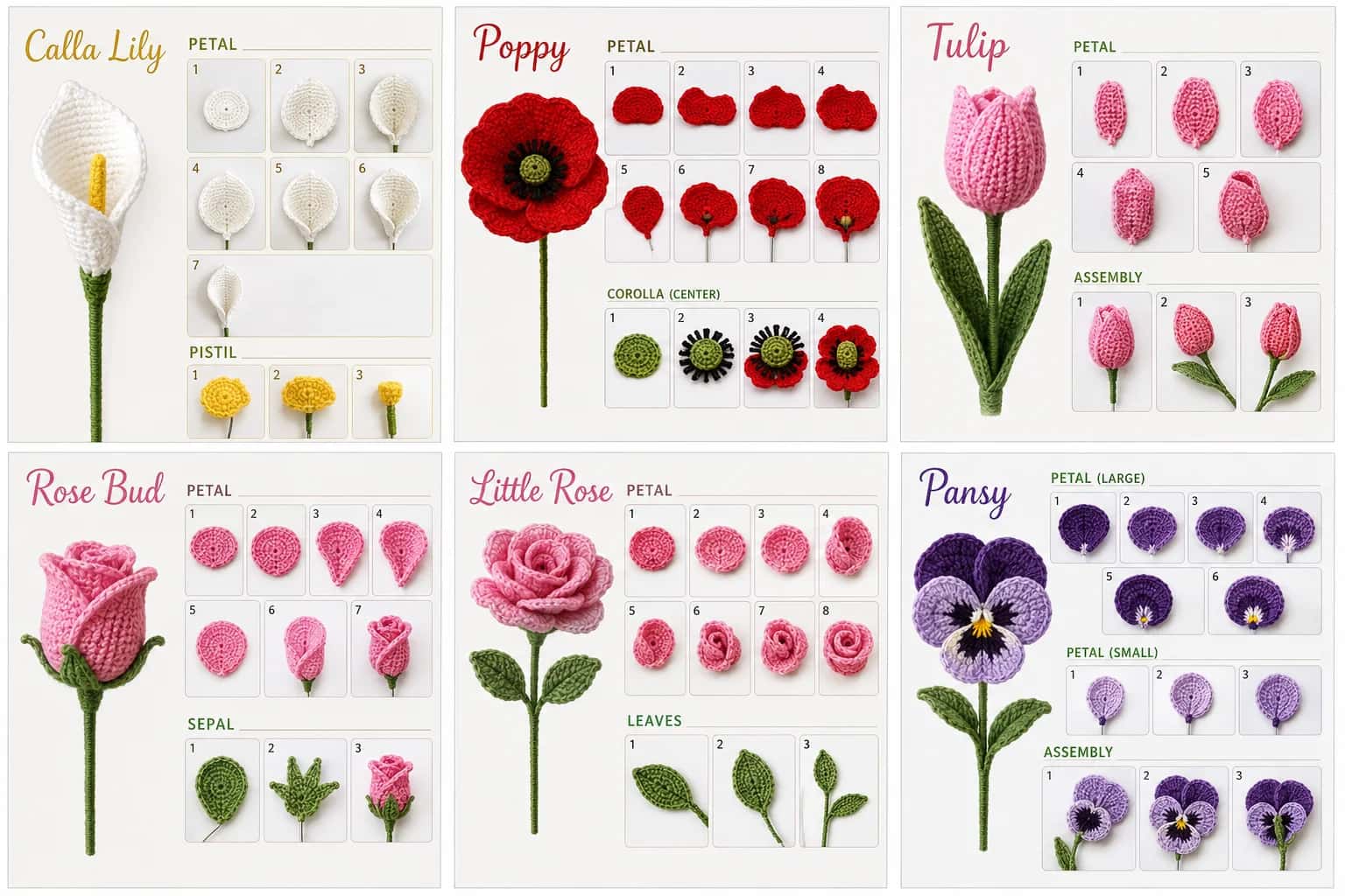 Crochet flower pattern pages