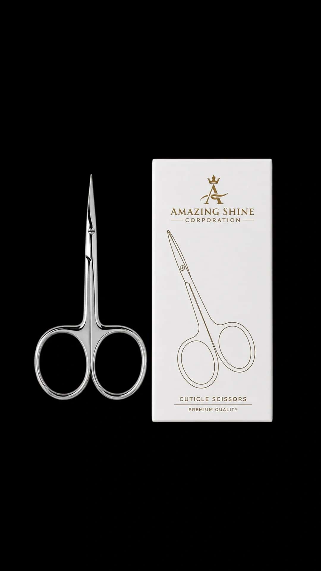 Amazing Shine Corporation Premium Cuticle Scissors – Slim Pointed Blades for Precise Nail & Cuticle Grooming