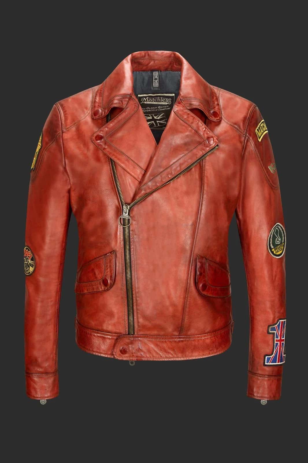 Leather biker jacket