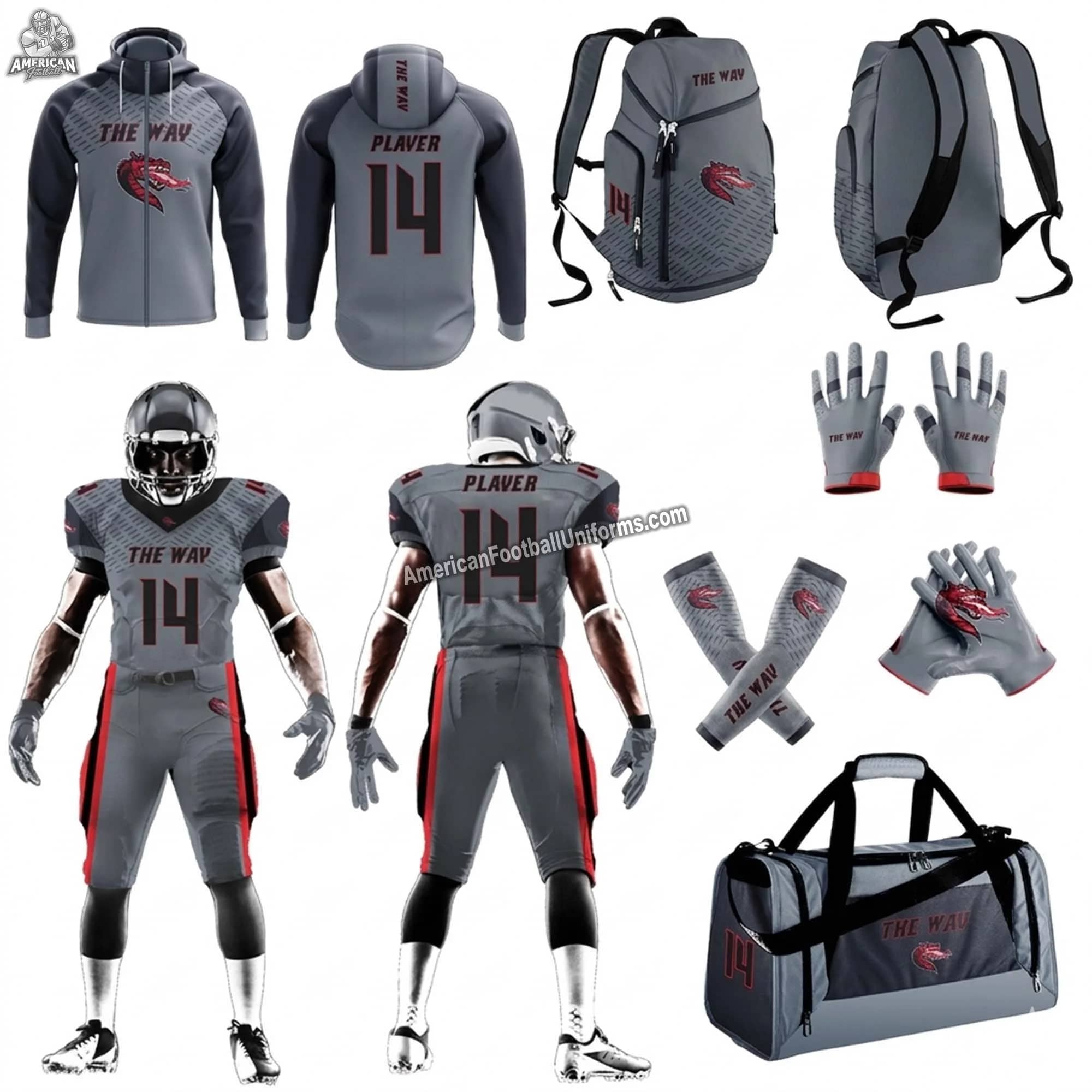 Custom American Football Uniform & Gear Package for Adults & Youth