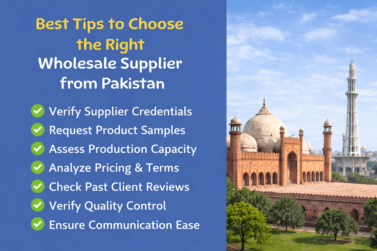 Best Tips to Choose the Right Wholesale Supplier from Pakistan