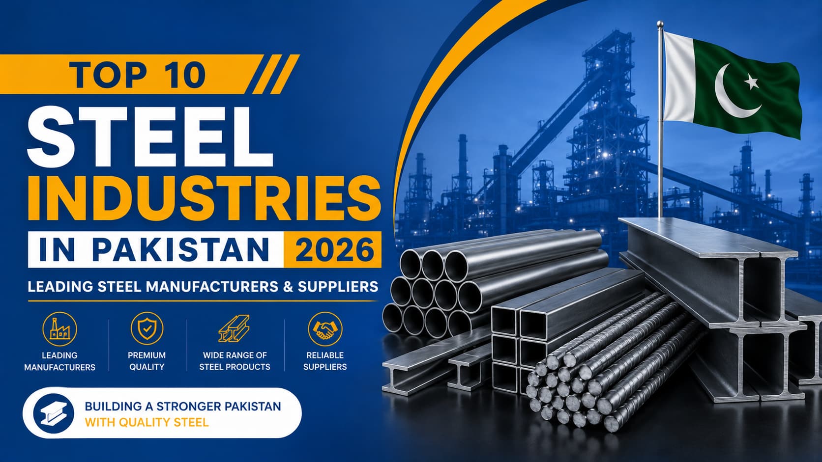 Top 10 Steel Industries in Pakistan 2026 | Leading Steel Manufacturers & Suppliers