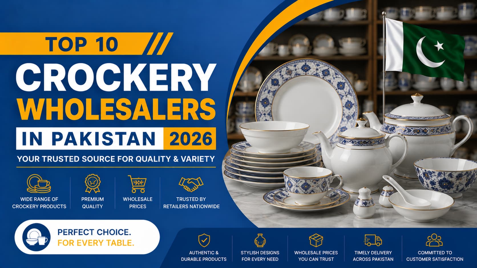 Top 10 Crockery Wholesalers in Pakistan 2026