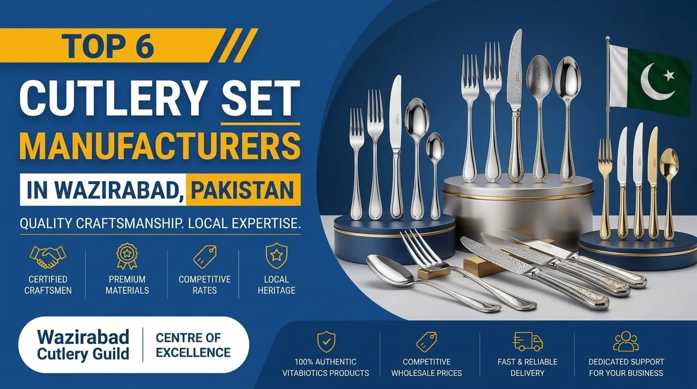 Top 6 Cutlery Set Manufacturers in Wazirabad, Pakistan