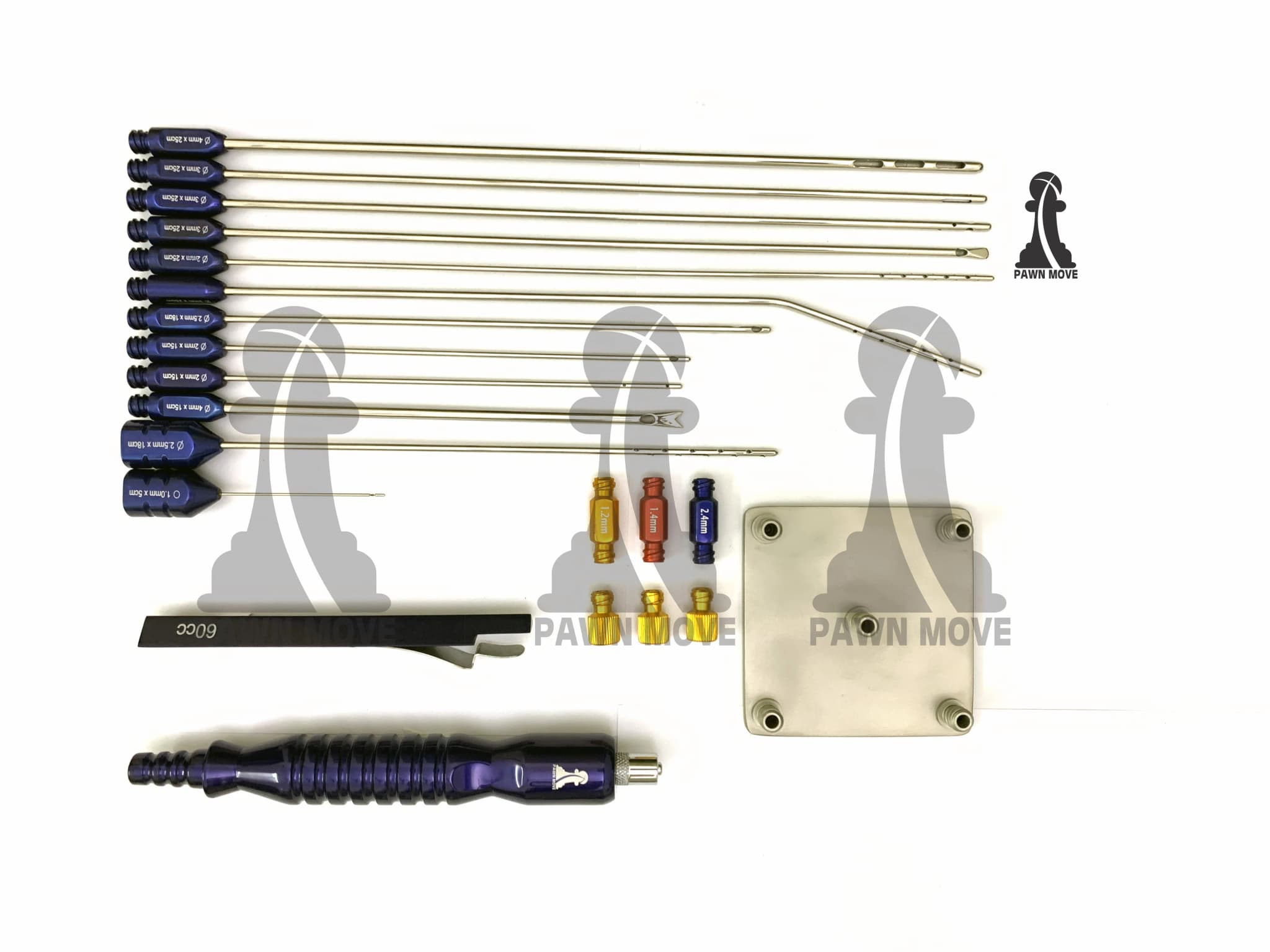 21-Piece Liposuction Cannula Set with Syringe Stand - thumbnail 1