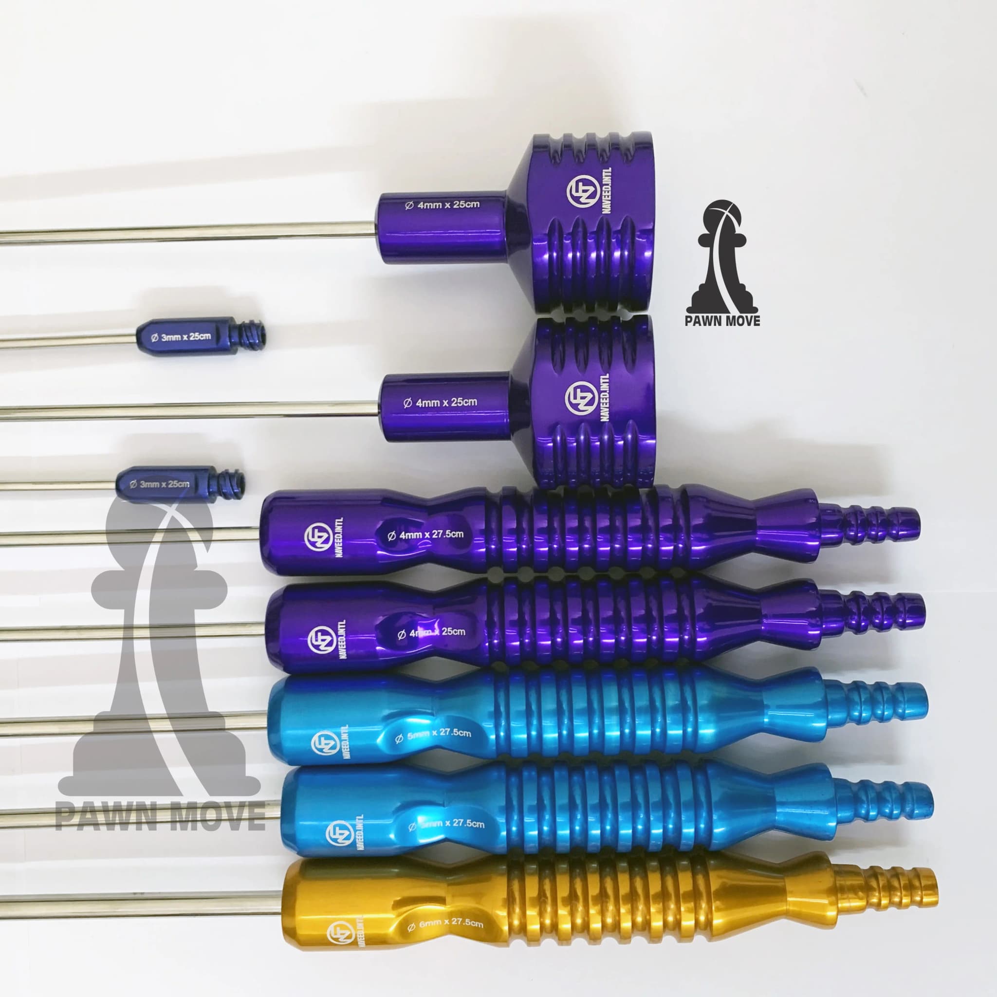 9-Piece Liposuction Cannula Kit with Fixed Handle, Tomy Hub, Luer Lock - thumbnail 3