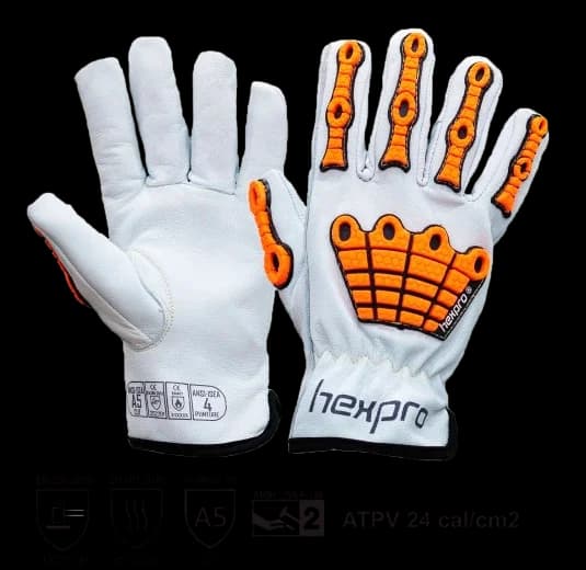 Goatskin Leather TPR Safety Gloves - thumbnail 2