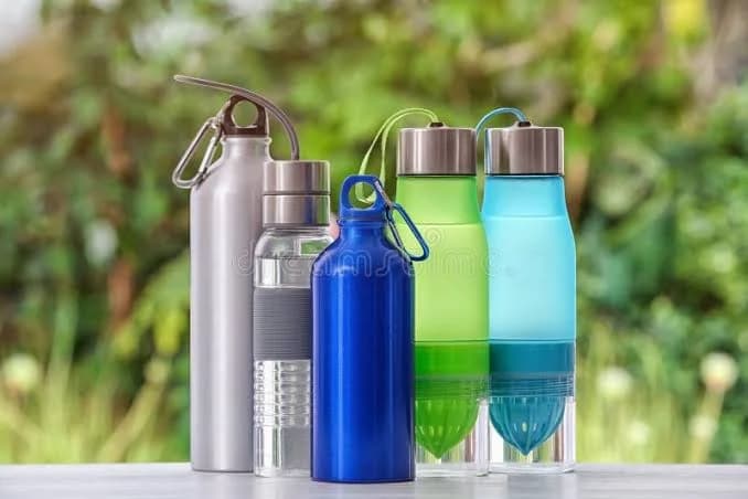 Portable Sports Water Bottle with Flip-Top Lid, Carabiner Clip, Strap and Fruit Infuser - thumbnail 3