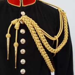 Gold Aiguillette Braided Shoulder Cord with Metal Tips for Marching Band & Ceremonial Uniforms