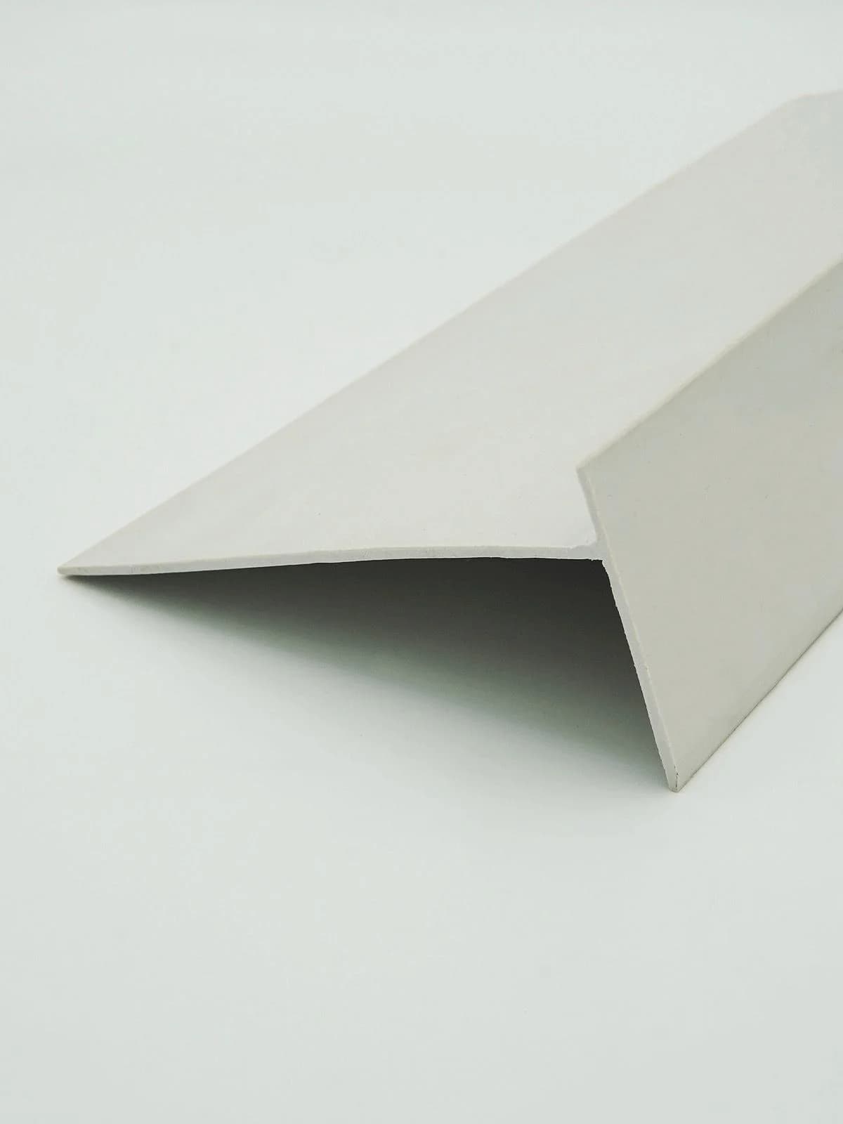 angled white plastic profile