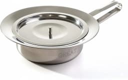 Stainless Steel Bedpan with Fitted Lid and Extended Handle – Reusable Bedside Toileting Aid for Home & Clinical Care