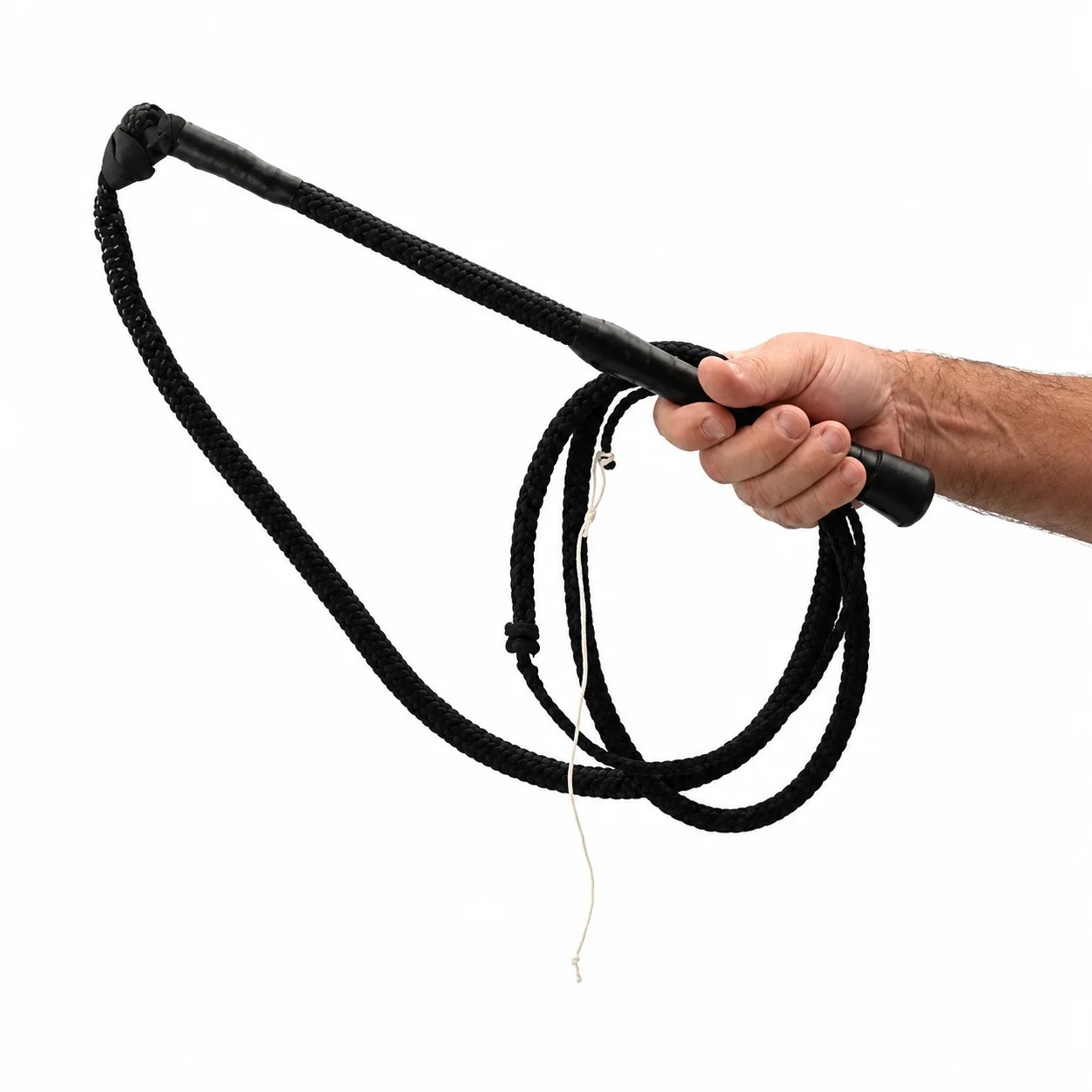 Black braided whip