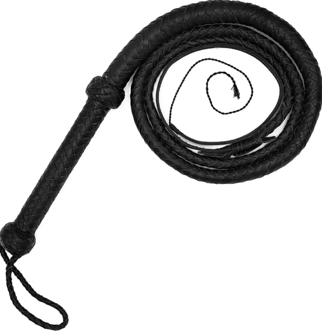 Black braided whip