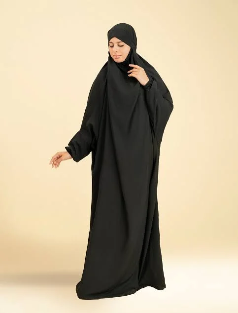 Black namaz chadar with sleeves