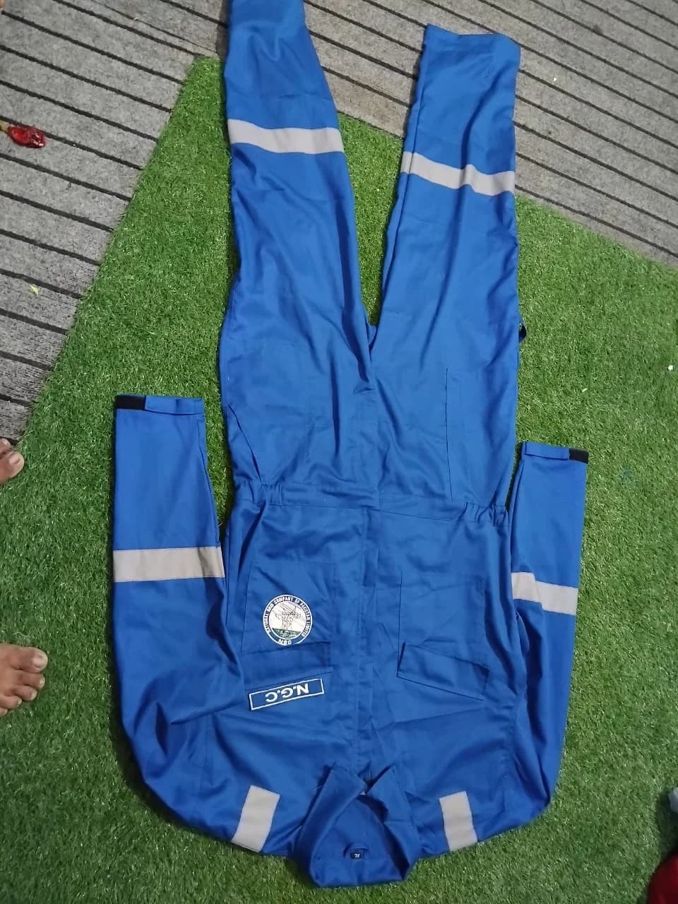 Blue N.G.C reflective coverall