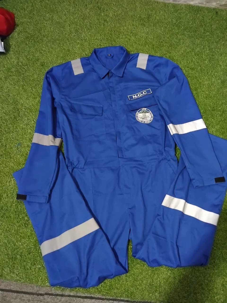 Blue N.G.C reflective coverall