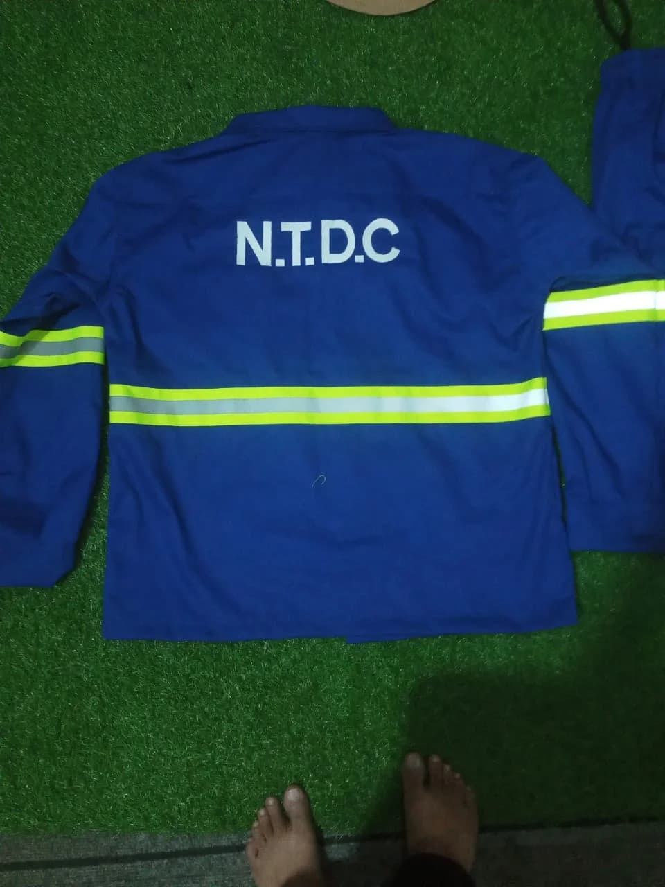 Blue N.T.D.C reflective work shirt