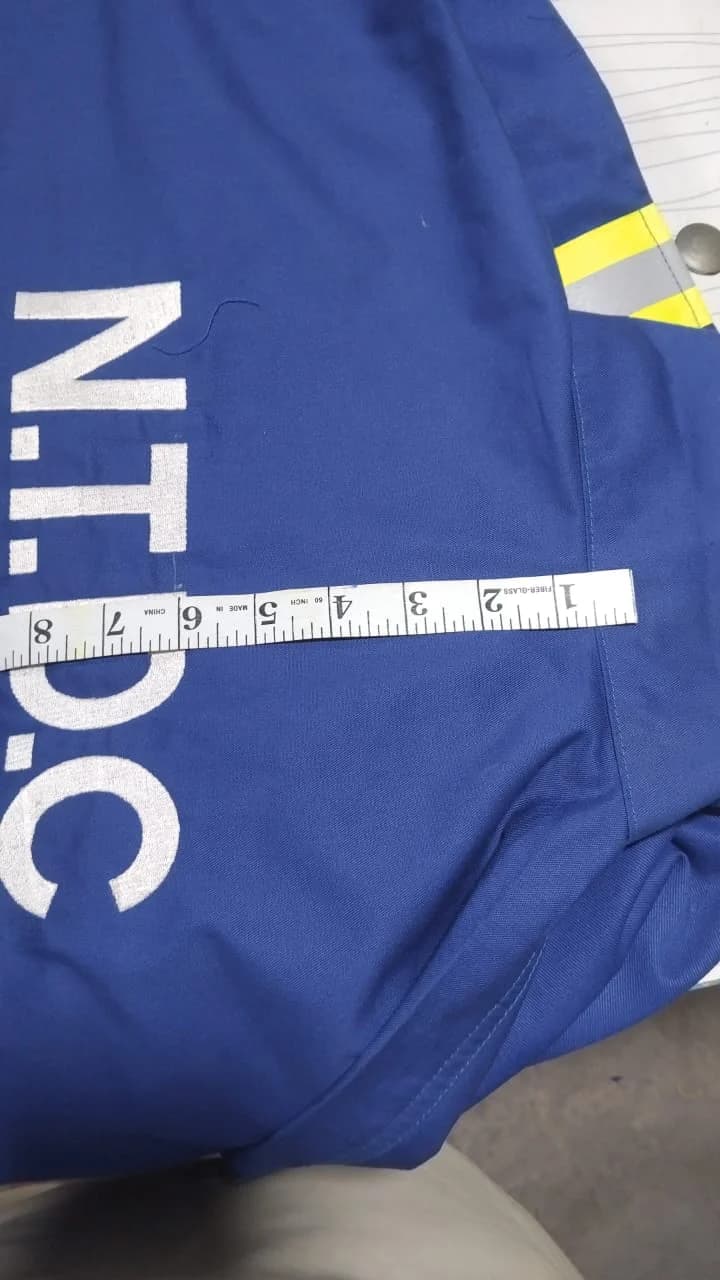 Blue N.T.D.C work shirt measurement