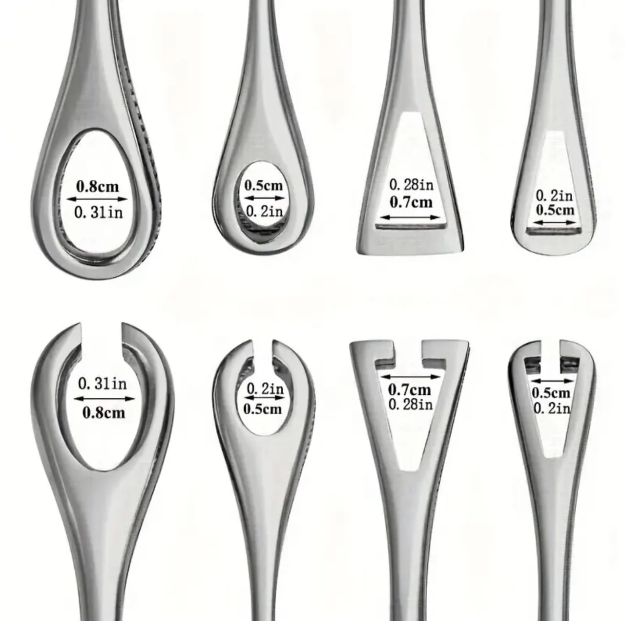 Body piercing clamp tips