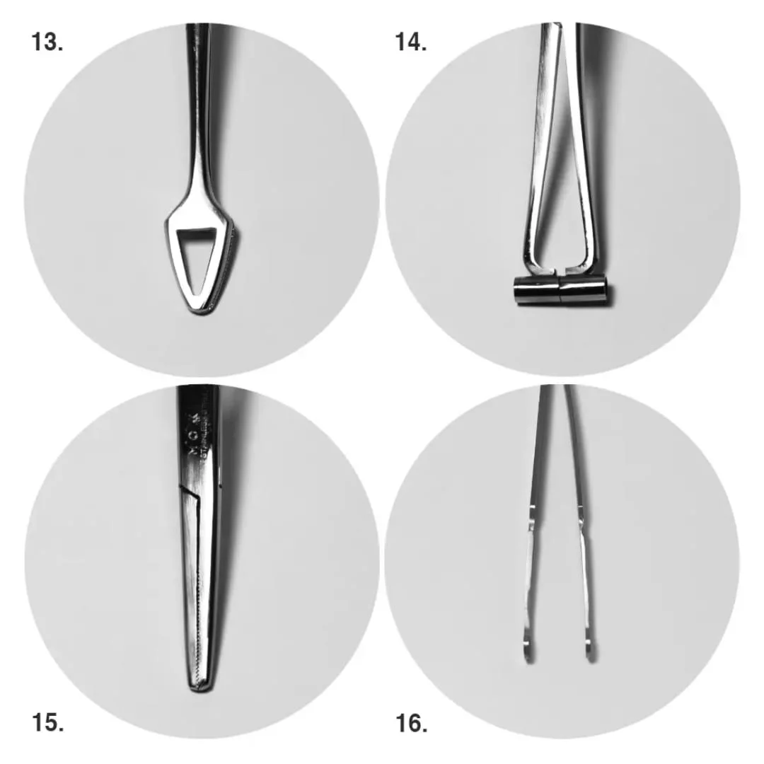 Body piercing clamp tips