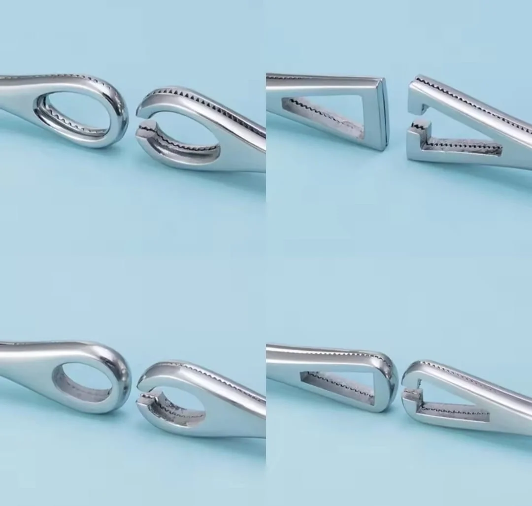 Body piercing clamp tips