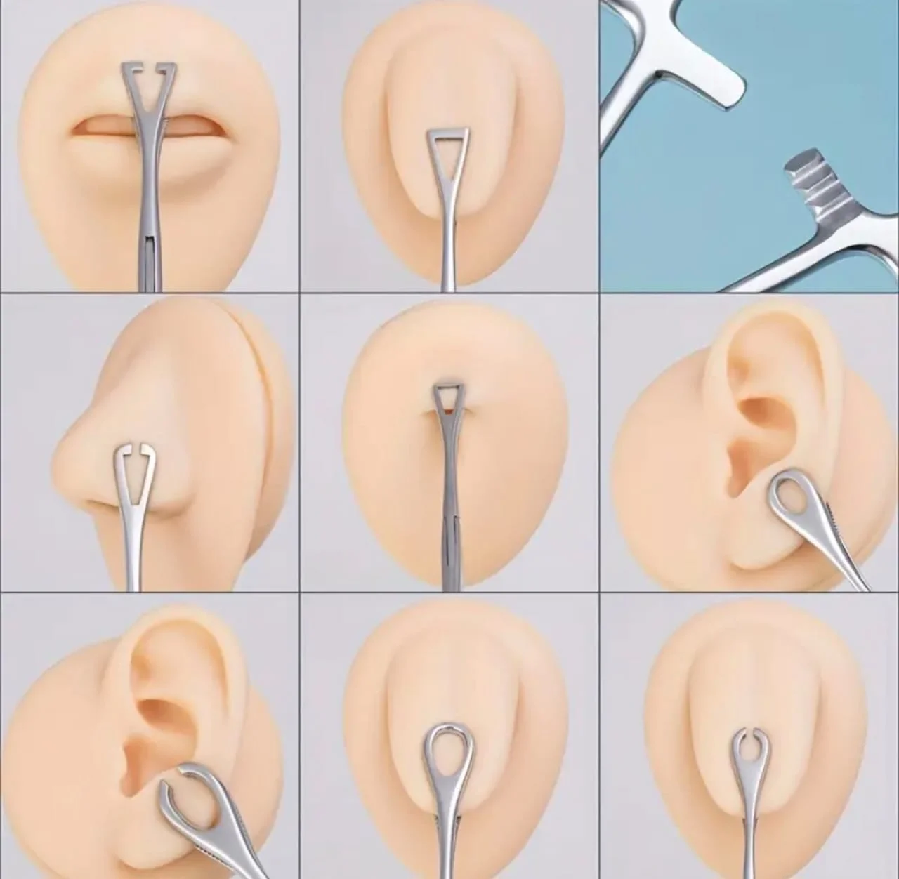 Body piercing clamps