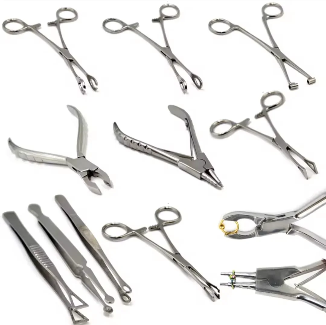 Body piercing tool set