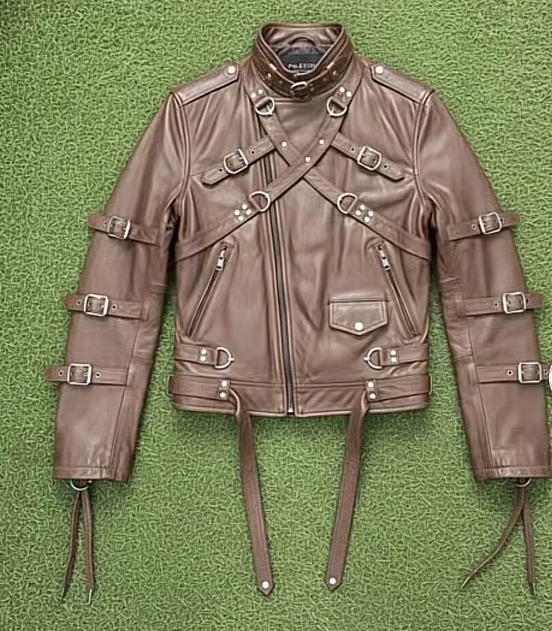 Brown strapped jacket