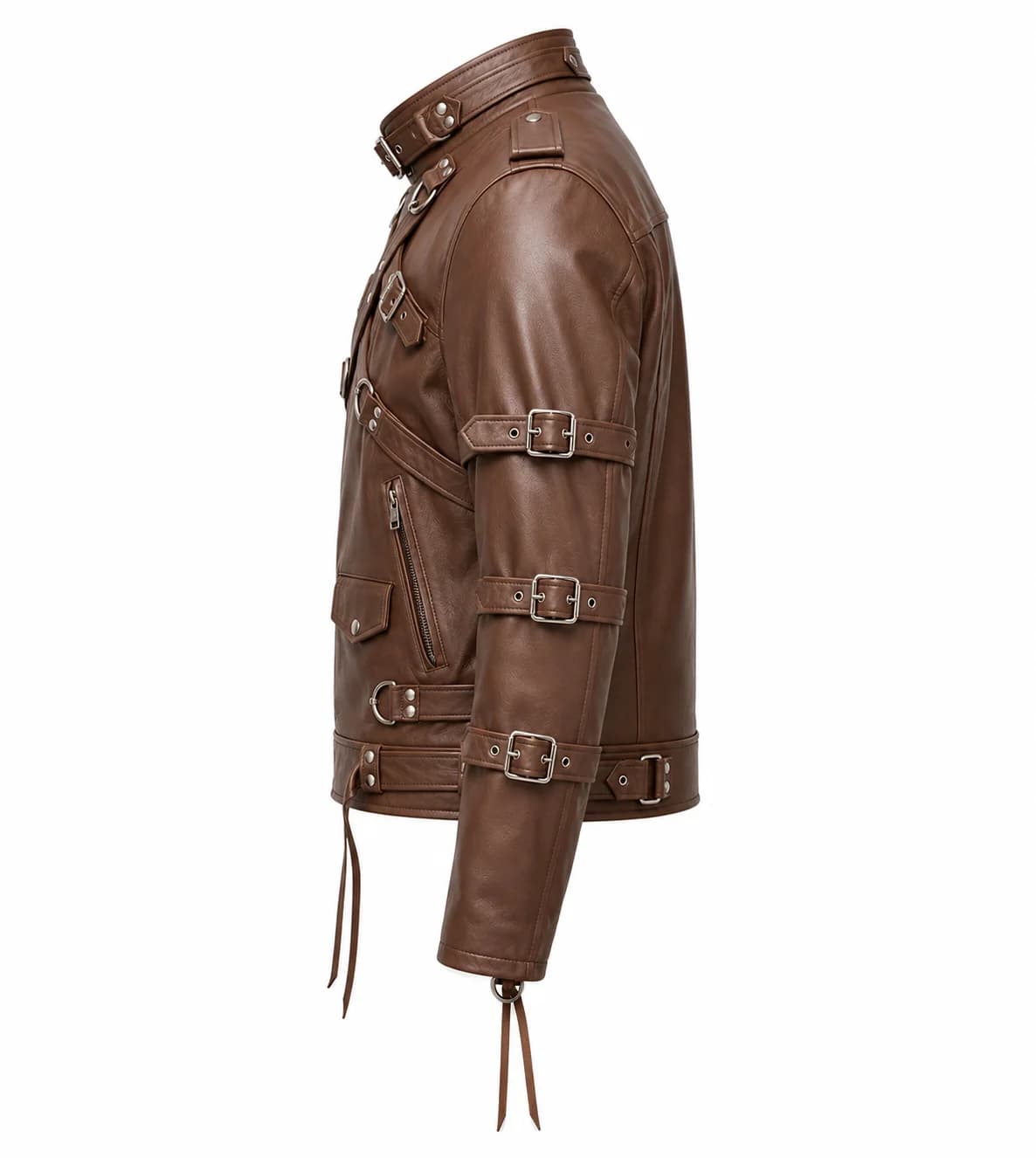 Brown strapped jacket