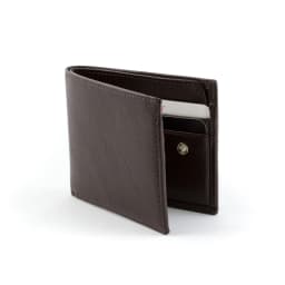 Classic Bifold Wallet with Card Slots, Coin Pocket and Snap Closure – Leather, Brown or Black
