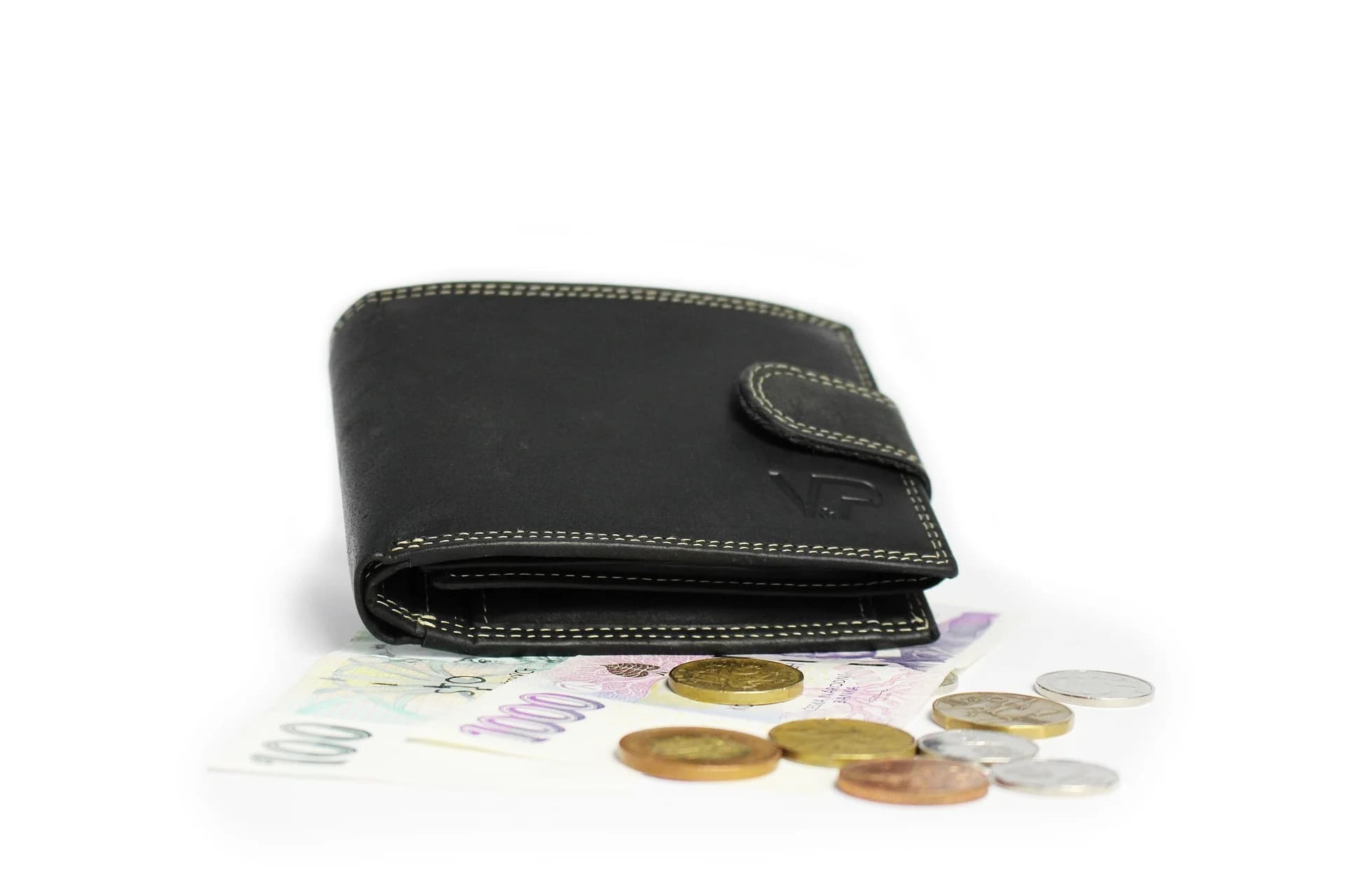 Classic Bifold Wallet with Card Slots, Coin Pocket and Snap Closure – Leather, Brown or Black