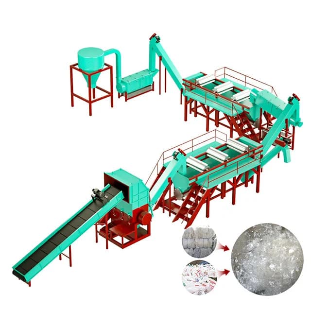 cleaning system with tanks and conveyors