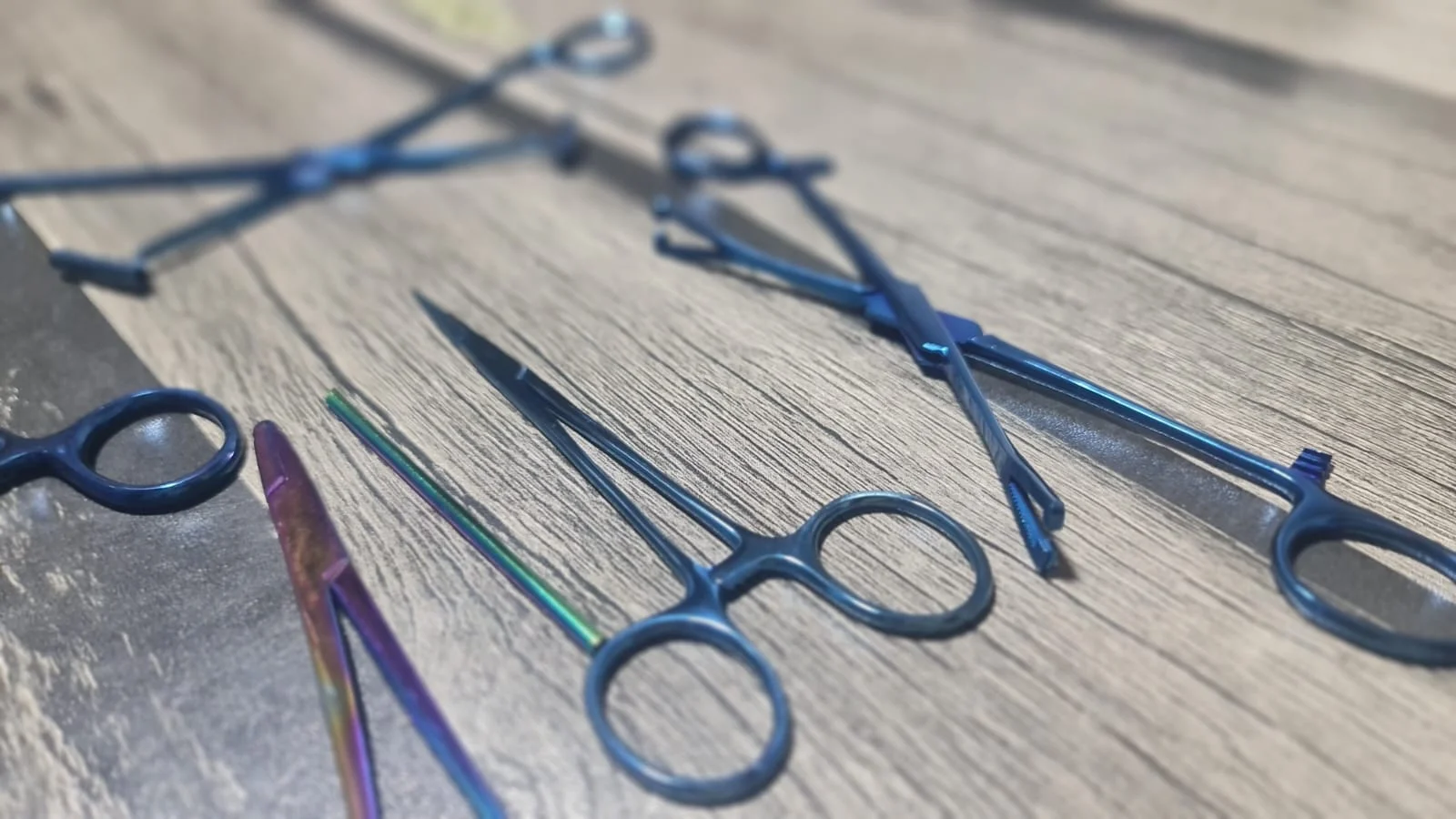 Colored piercing tool assortment