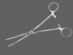 Medical Gadgets Pean Forceps 18cm Curved – Serrated Jaws, Ratchet Lock & Ring Handles