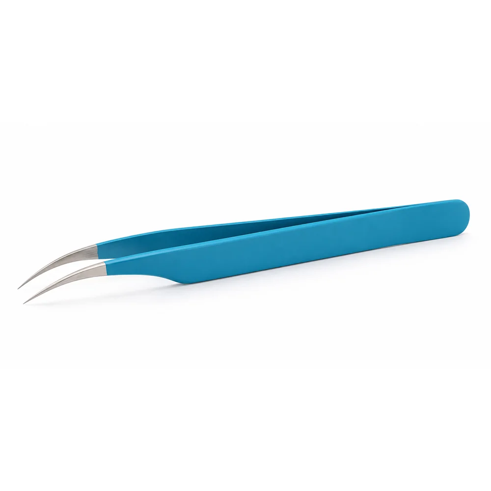 Curved pointed tweezers
