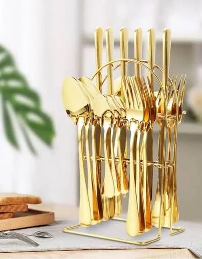 Cutlery set with stand