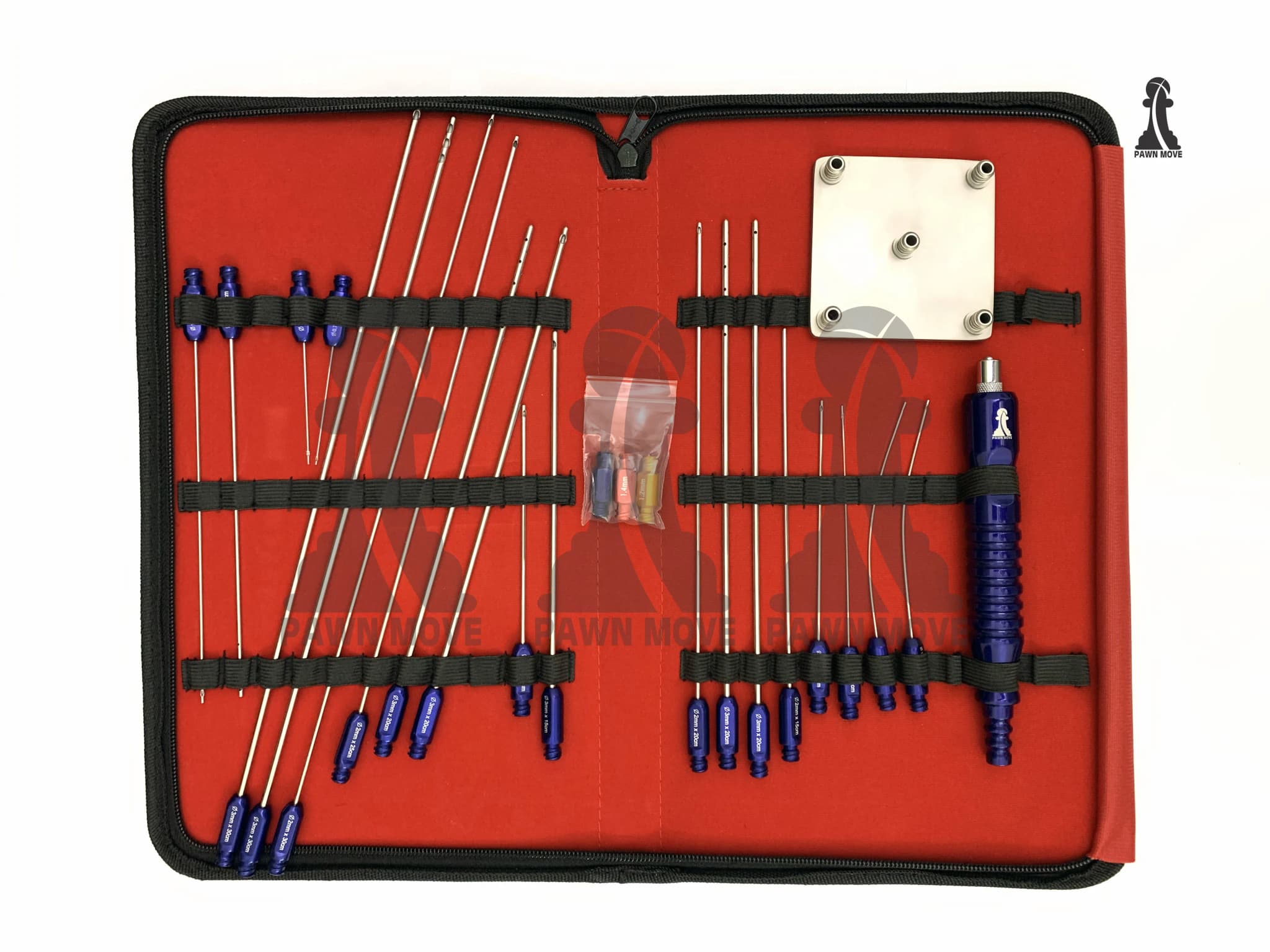 Full Body Cannula Set, 25 Pieces, Fat Grafting Liposuction Kit, Luer Lock, Steel