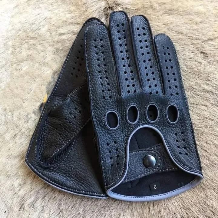 Leather driving gloves