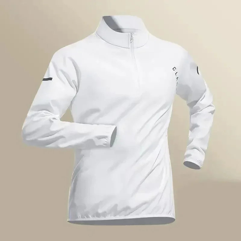 Half-zip long-sleeve top