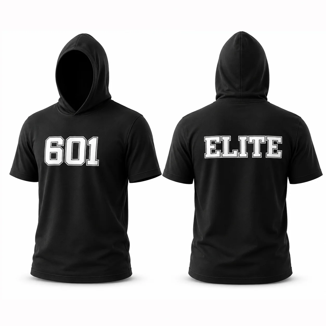 Hooded short-sleeve shirt