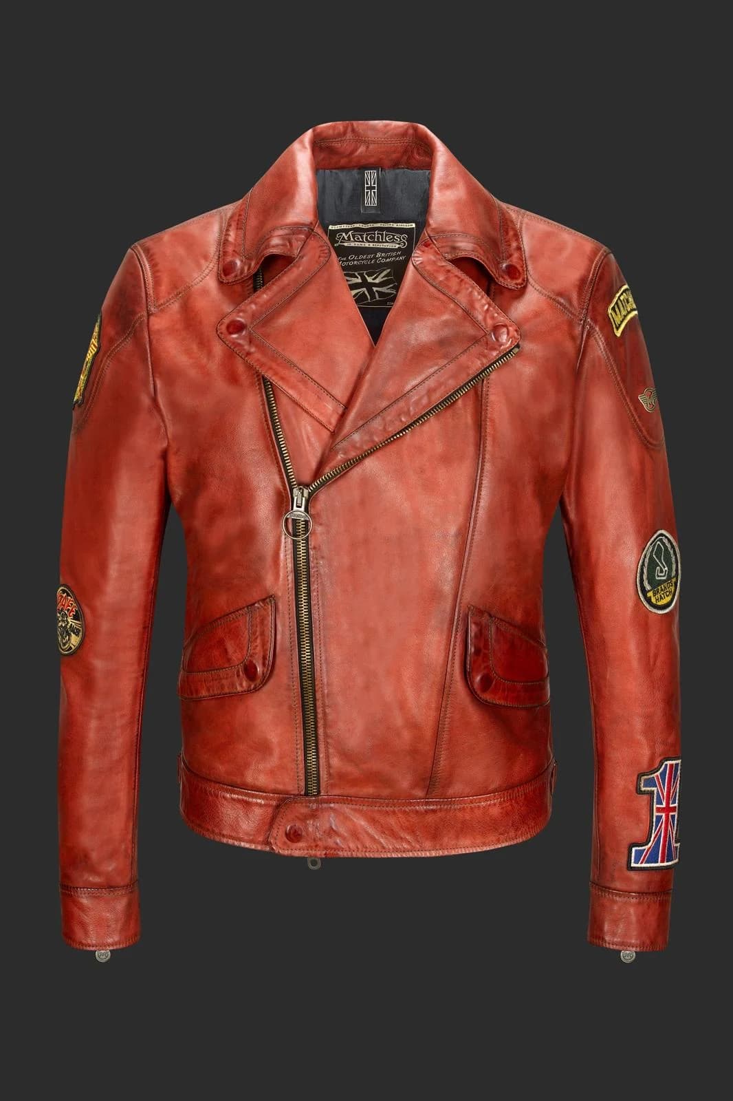 Leather biker jacket