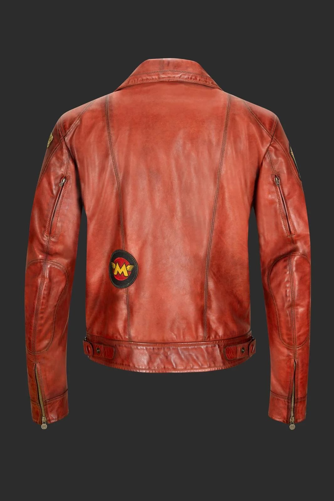 Leather biker jacket