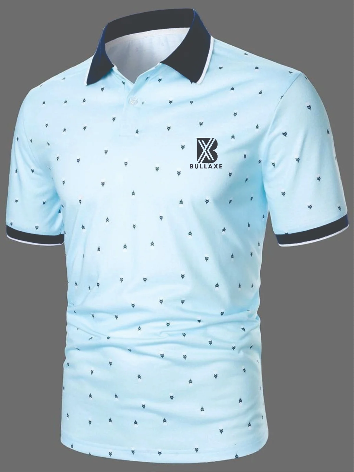 Bullaxe Men's Short-Sleeve Polo Shirts – Striped, Colorblock & Printed Casual Designs