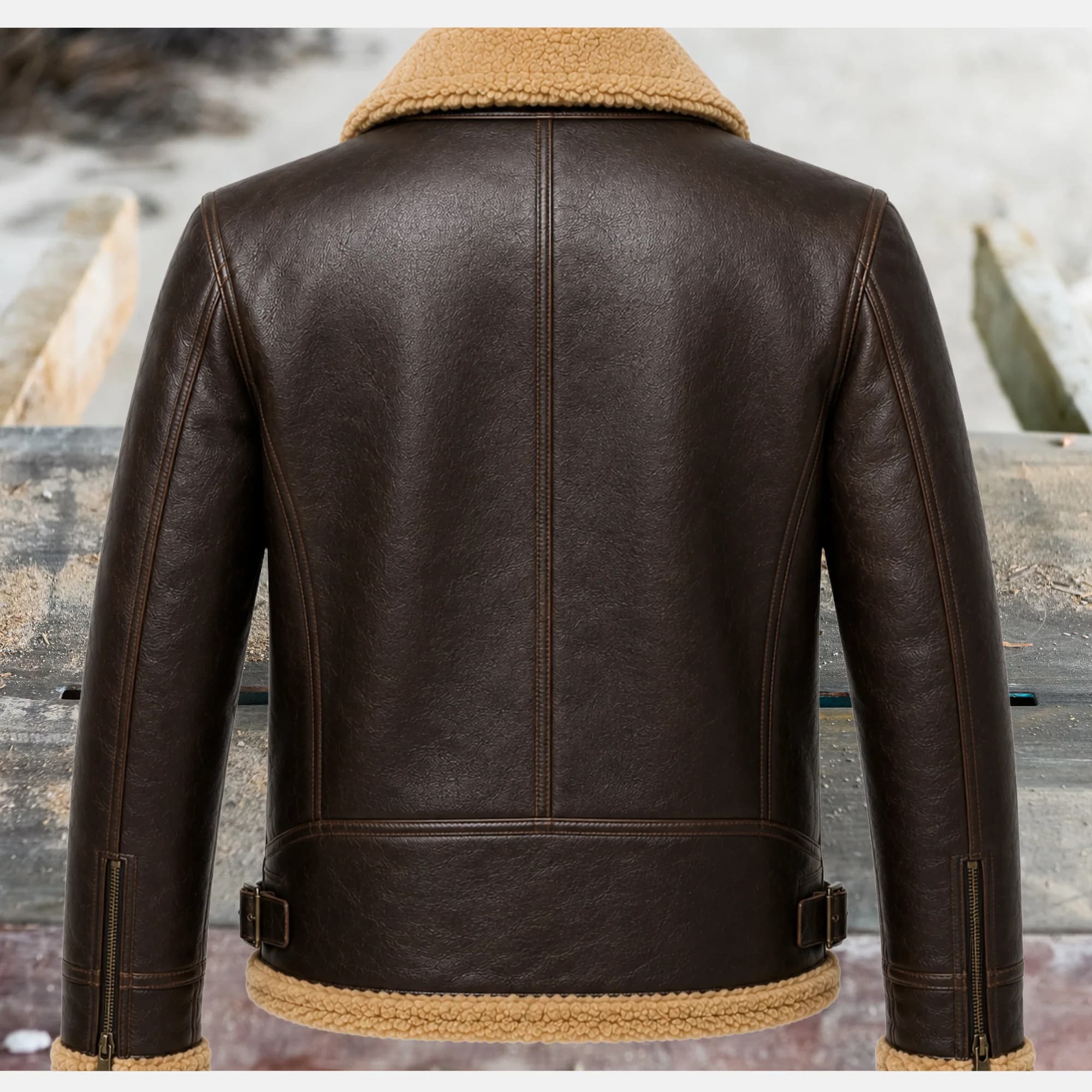 Men’s shearling leather jacket