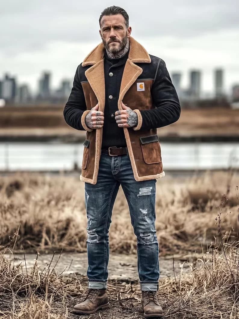Men’s shearling-style jacket