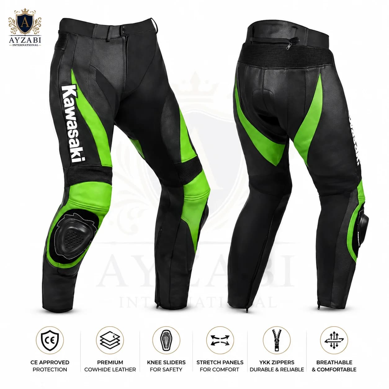 Motorbike leather trousers