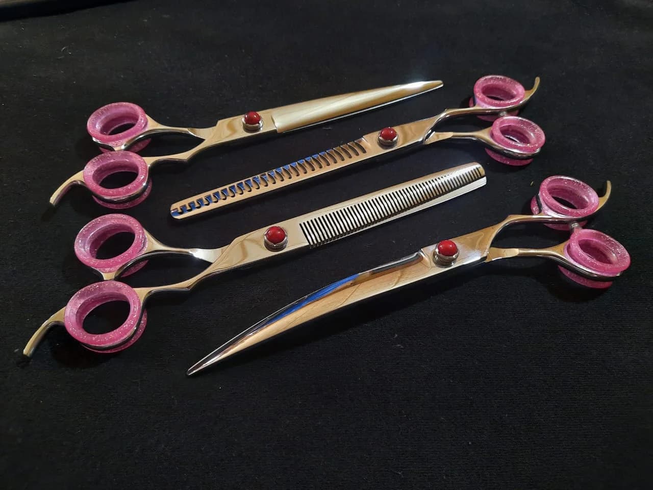 Pet grooming scissors set