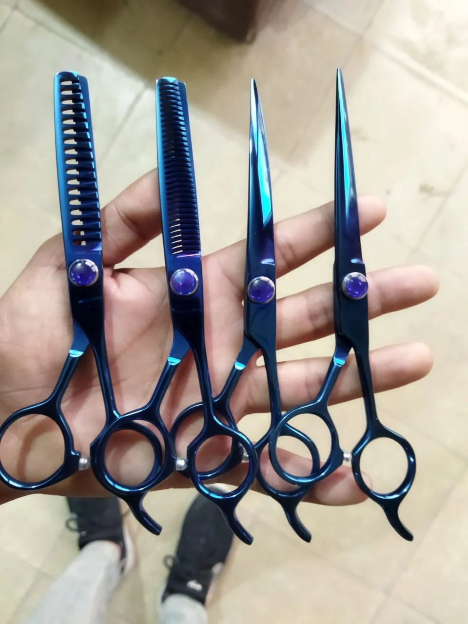 Pet grooming scissors set