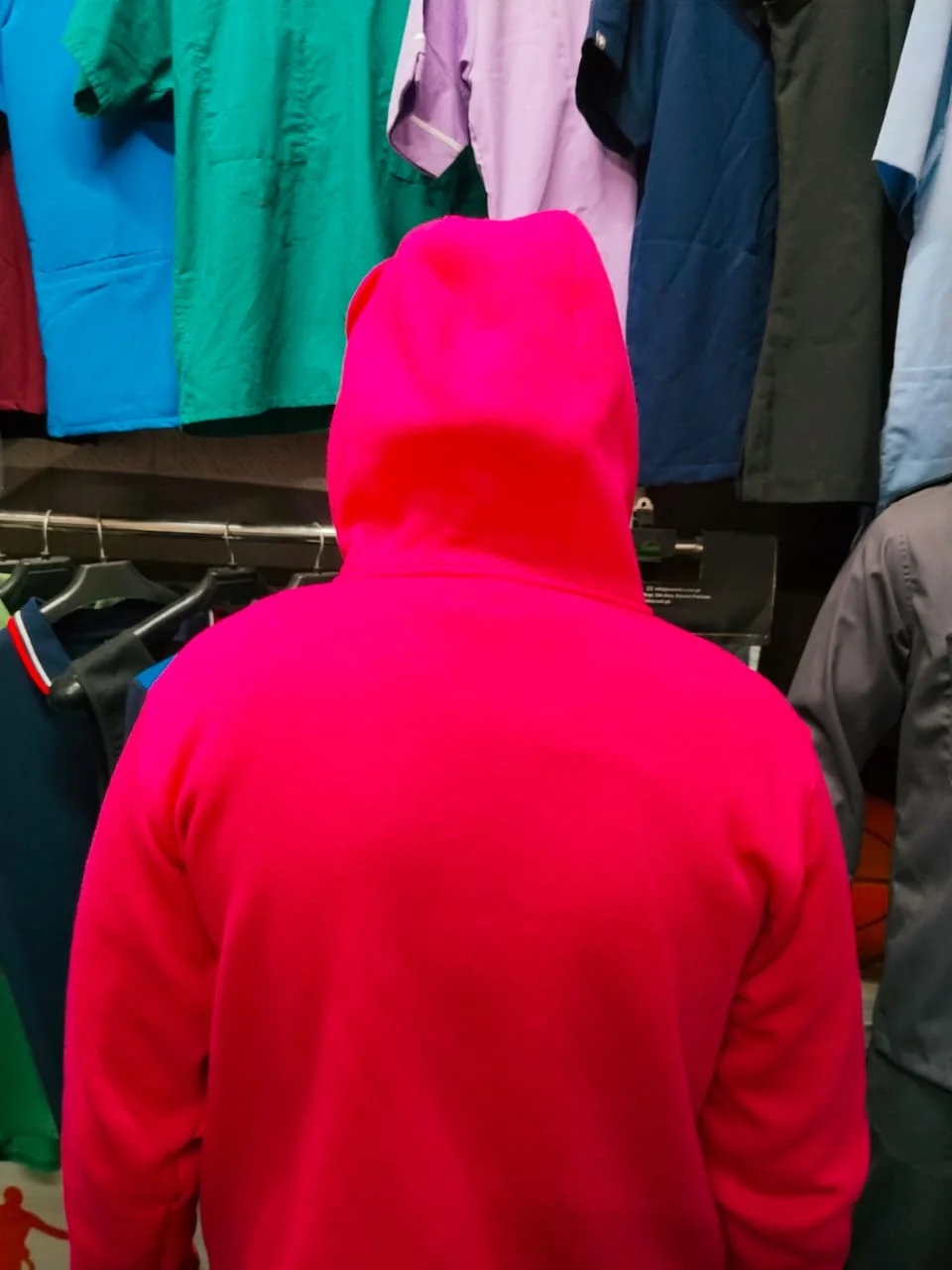 Pink hooded sweatshirt